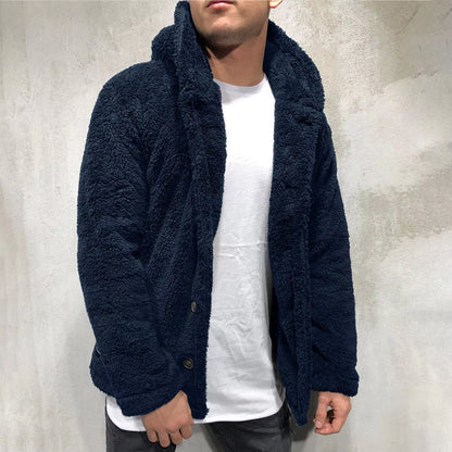 ```Huggable Marshmallow Jacket: The Ultimate Snuggle Suit for Men – Windproof, Fluffy, and Buttoned-Up Like a Cozy Sausage!```