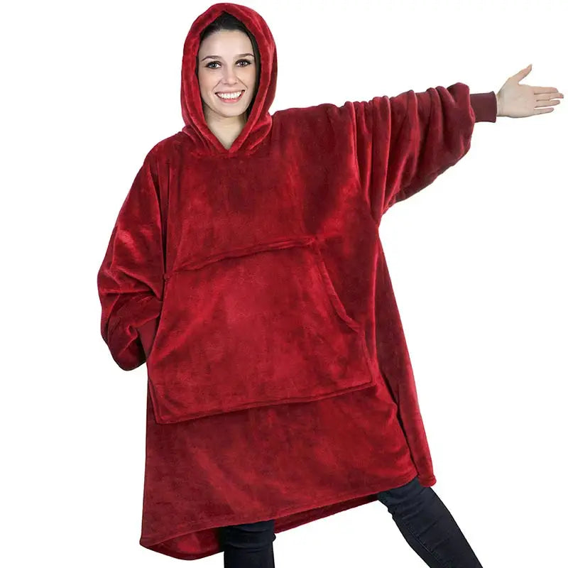 Women Oversized Hoodie Blanket with Sleeves Warm Hoodies Sweatshirts Giant Soft Wearable Blanket Hoodies Women Casaco Feminino